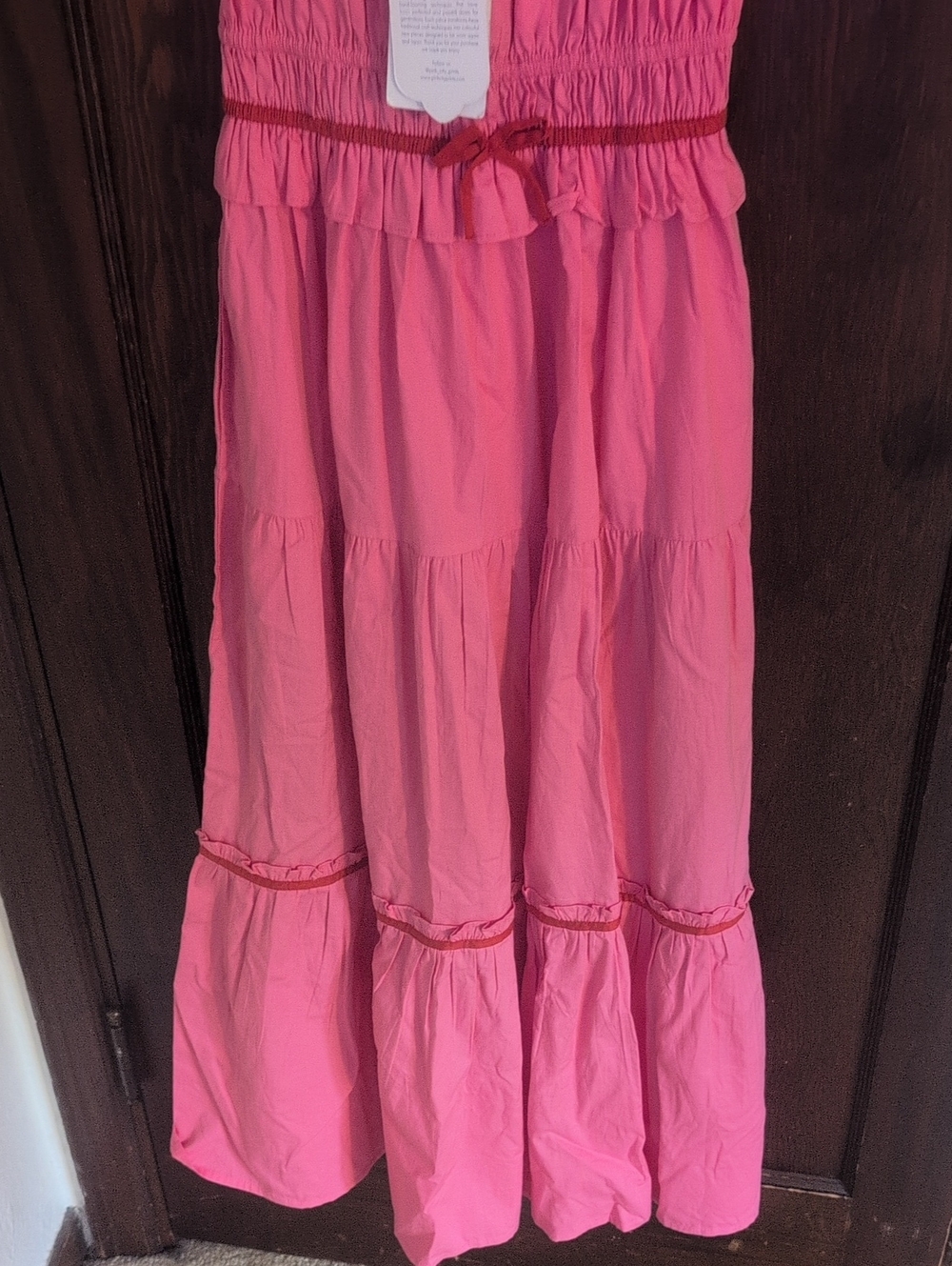 Tuckernuck Pink City Prints Bubblegum Agatha Pink Ruffle Tiered Midi Dress NWT - Picture 12 of 16